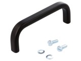 Suport aluminiu negru 39mm H x 108mm L x 12mm W cu manetă
