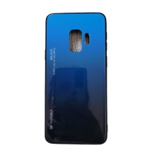 Husa degrade cu spatele din sticla securizata Samsung S9 , Albastru