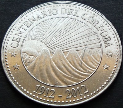 Moneda exotica 5 CORDOBAS - NICARAGUA, anul 2012 *cod 5052 - comemorativa foto