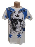 Tricou barbatesc black skull