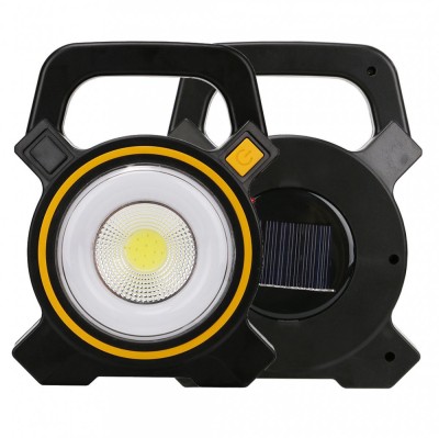 Lanterna reincarcabila cu incarcare solara si iesire USB incorporat LED 3W COB foto
