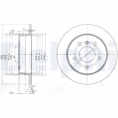 DELPHI BG3710 Disc frana foto