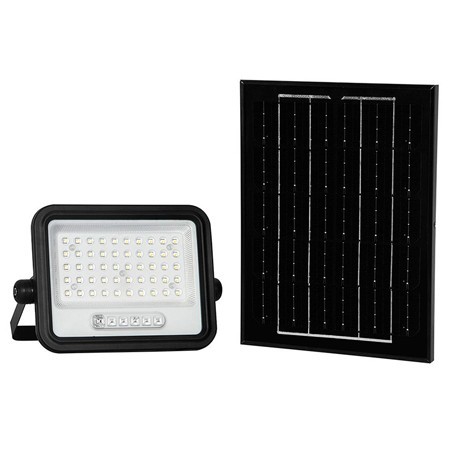 Reflector cu incarcare solara 100w 1200lm 7in1 - negru
