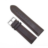 Cumpara ieftin Curea Ceas Piele Maro 24mm 26mm 28mm 30mm Time Veranda Vitel Texturata Bizonata Catarama Argintie