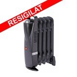 Resigilat ? Mini radiator ulei 500w, 5 elementi, termostat ajustabil, negru