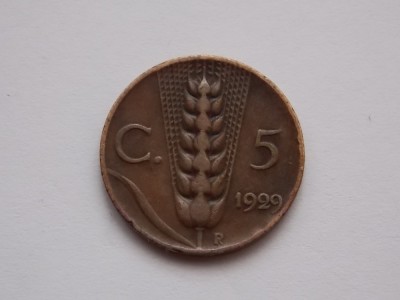 5 CENTESIMI 1929 ITALIA foto
