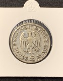 Moneda 5 reichsmark 1936 D argint Paul von Hindenburg