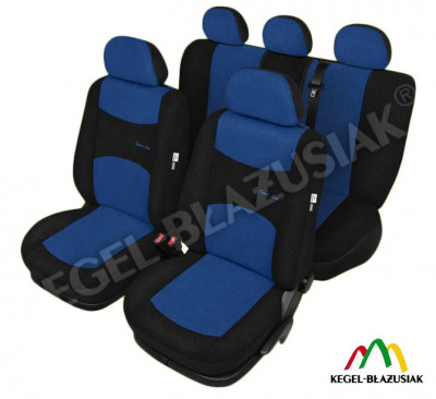 Huse scaune auto Sport Line Super Marime L, AirBag Albastre Kft Auto foto