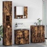Cumpara ieftin Set de mobilier pentru baie 4 buc. Stejar fumuriu