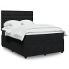Gossi pat box spring cu saltea, negru, 140x190 cm, catifea