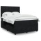 Gossi pat box spring cu saltea, negru, 140x190 cm, catifea