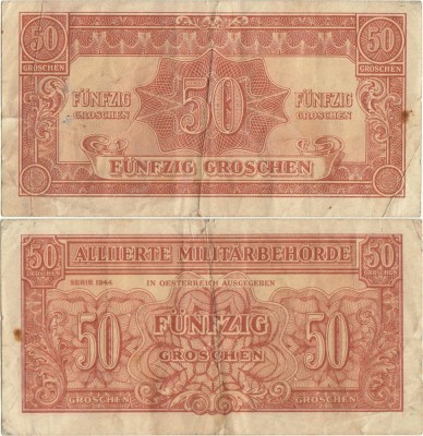 1944, 50 groschen ( P-102b ) - Austria foto
