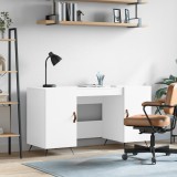 Gossi birou, alb, 140x50x75 cm, lemn compozit