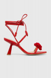 Alohas sandale de piele Kendra culoarea rosu, S100280.01