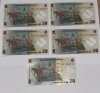 5 bancnote 20 DE LEI (serii consecutive), Litera