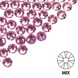 Pietre decorative pentru unghii - MIX - roz, 50buc, INGINAILS