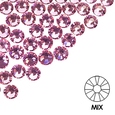 Pietre decorative pentru unghii - MIX - roz, 50buc foto