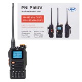 Resigilat : Statie radio portabila VHF/UHF PNI P16UV 999 canale, dual band TX si 6