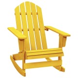 Cumpara ieftin Scaun balansoar de gradina Adirondack galben lemn masiv brad