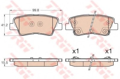 Set placute frana,frana disc HYUNDAI i30 Cupe (2013 - 2016) TRW GDB3537 foto