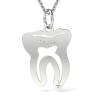 Colier Argint 925 Dintisor Atcom, 45cm, Fara Pietre. Bijuterie Argintiu, Cadou Valentine&#039;s Day/Craciun