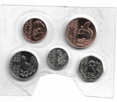 Marea Britanie 2023 -1,2,5,10,20 PENCE - 5 Monede BU Sigilate - din anual folder
