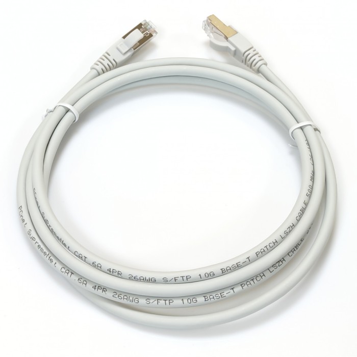 PATCH CORD S/FTP SPACER Cat6, cupru-aluminiu, 7.5 m, alb, AWG26, &quot;SPPC-SFTP-CAT6-7.5M&quot; (timbru verde 0.18 lei)