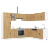 Set dulap de bucătărie 14 piese &bdquo;Lucca&rdquo; stejar artizanal lemn