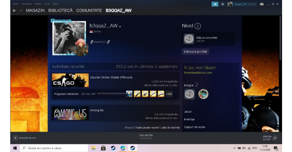 Cont Steam cu CSGO Prime 2020 Medal | arhiva Okazii.ro