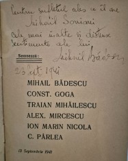 Carte veche de colectie Autograf Colectia Adonis Azur si Otel Poeme