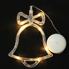 Decoratiune clopotel de Craciun, LED, 19 cm, pentru interior, Home foto