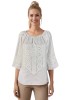 Bluza dama RA25 alb/argintiu , marimea 3XL, Casual, Bumbac