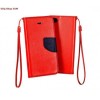 Husa Flip Fancy Sony Xperia Z1 Mini / Compact Rosu/Blue