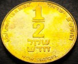 Cumpara ieftin Moneda 1/2 NEW SHEQEL - ISRAEL, anul 2004 *cod 3372 - MAI RARA, Asia