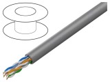 Cablu LANBERG U/UTP 4 perechi 100m gri PVC CCA 23AWG pentru rețea