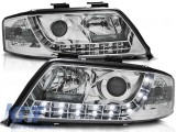 Set de faruri de tuning cu lumini LED potrivit pentru Audi A6 C5 06.2001-05.2004 sedan/combinate, stanga si dreapta Performance AutoTuning