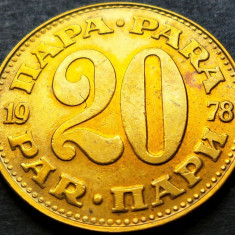 Moneda 20 PARA - RSF YUGOSLAVIA, anul 1978 * cod 2066