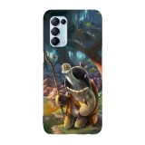 Husa compatibila cu Oppo A55, Viceversa, model Grand master Oogway Kung fu panda, Silicon, TPU, Transparent, Carcasa