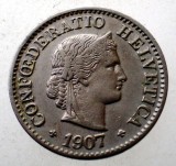 7.025 ELVETIA 5 RAPPEN 1907 B