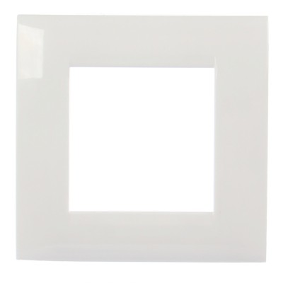 Rama Hoff, 2 module, alb, pentru priza / intrerupator foto