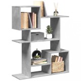 VidaXL Bibliotecă/separator cameră gri beton 92x29x112 cm lemn
