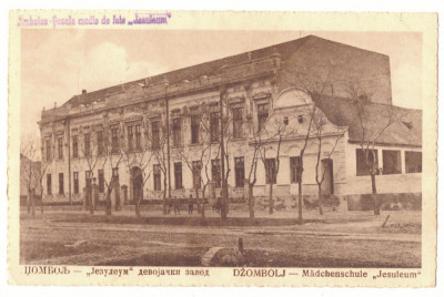 5194 - JIMBOLIA, Timis, High School, Romania - old postcard - used - 1925 foto