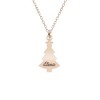 Magic Tree - Colier personalizat bradut si nume din argint 925 placat cu aur roz