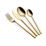 Cumpara ieftin Set tacamuri 24 bucati Allegra Auriu 23.4x23.4 cm