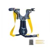 Set praștie de precizie din rasina cu laser si 100 bile metalice 11 mm DEPOX&reg;, 2 elastice de rezervă, 11 cm, negru