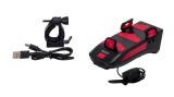 Far led bicicleta cu suport telefon si claxon (reincarcabil USB)