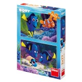 Puzzle 2 in 1 - Gasirea lui Dory (2 x 77 piese) PlayLearn Toys, Dino