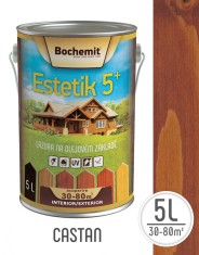 Lazura lemn Bochemit Estetik Clasic 5L, castan, protectie UV