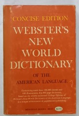 WEBSTER &#039;S NEW WORLD DICTIONARY OF THE AMERICAN LANGUAGE , CONCISE EDITION , by DAVID B. GURALNIK , 1969