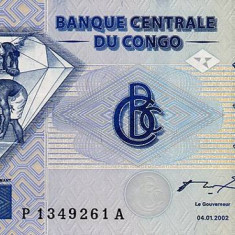 CONGO █ bancnota █ 500 Francs █ 2002 █ P-96a █ G&D █ UNC █ necirculata